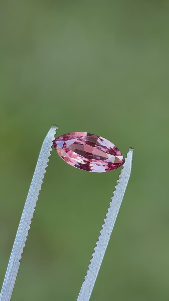 2.00CT Sapphire: Vibrant Sunset Orange Pink Padparadscha Marquise Mixed Cut