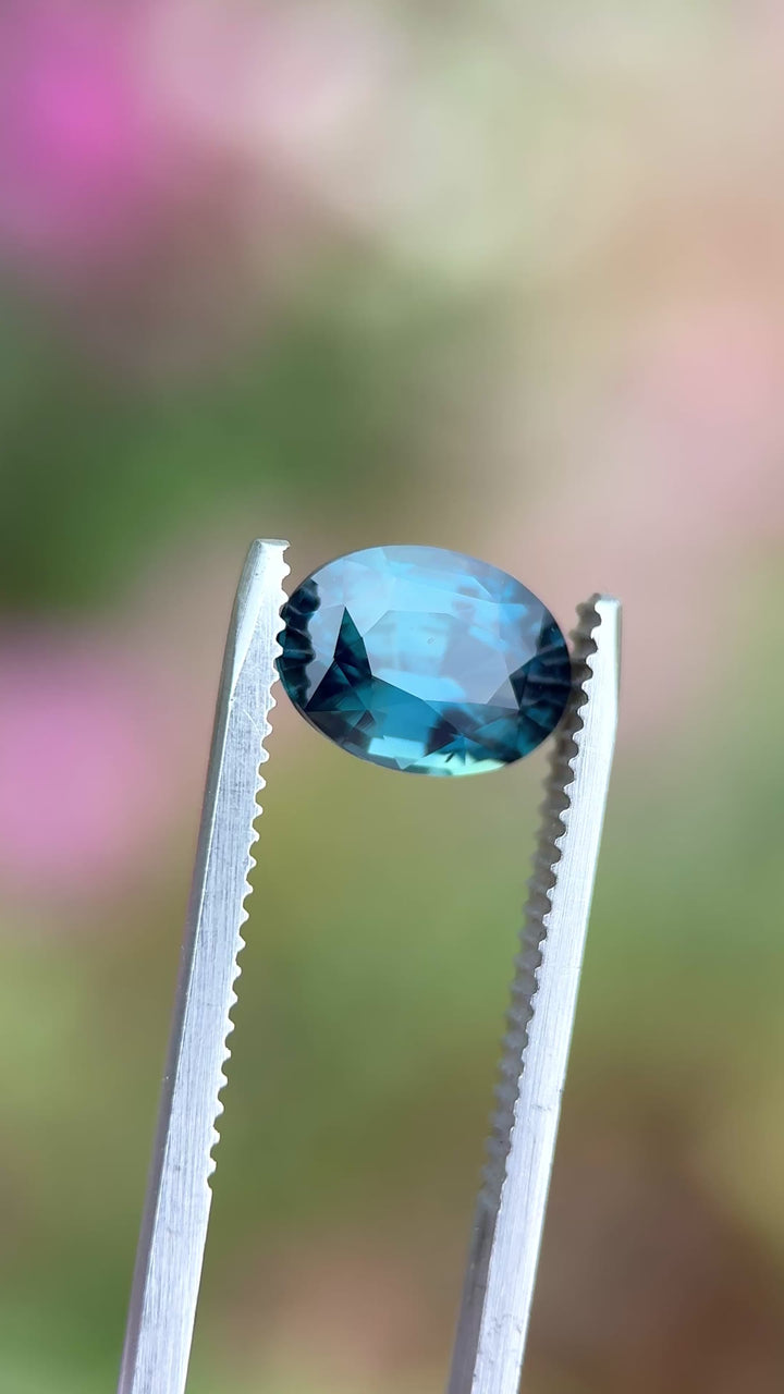 3.02CT Sapphire: Color Change from Teal Blue Green to Purple Blue Precision Oval Mix Cut