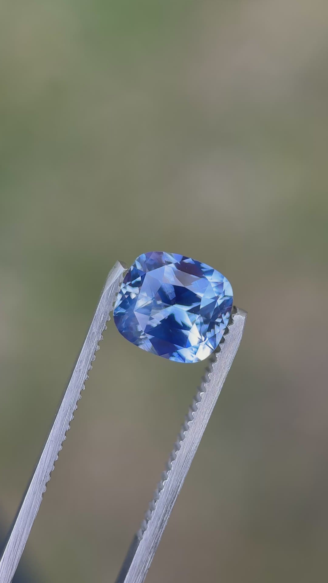 3.56CT Sapphire: Gradient Cornflower Blue Precision Elongated Cushion Mixed Cut