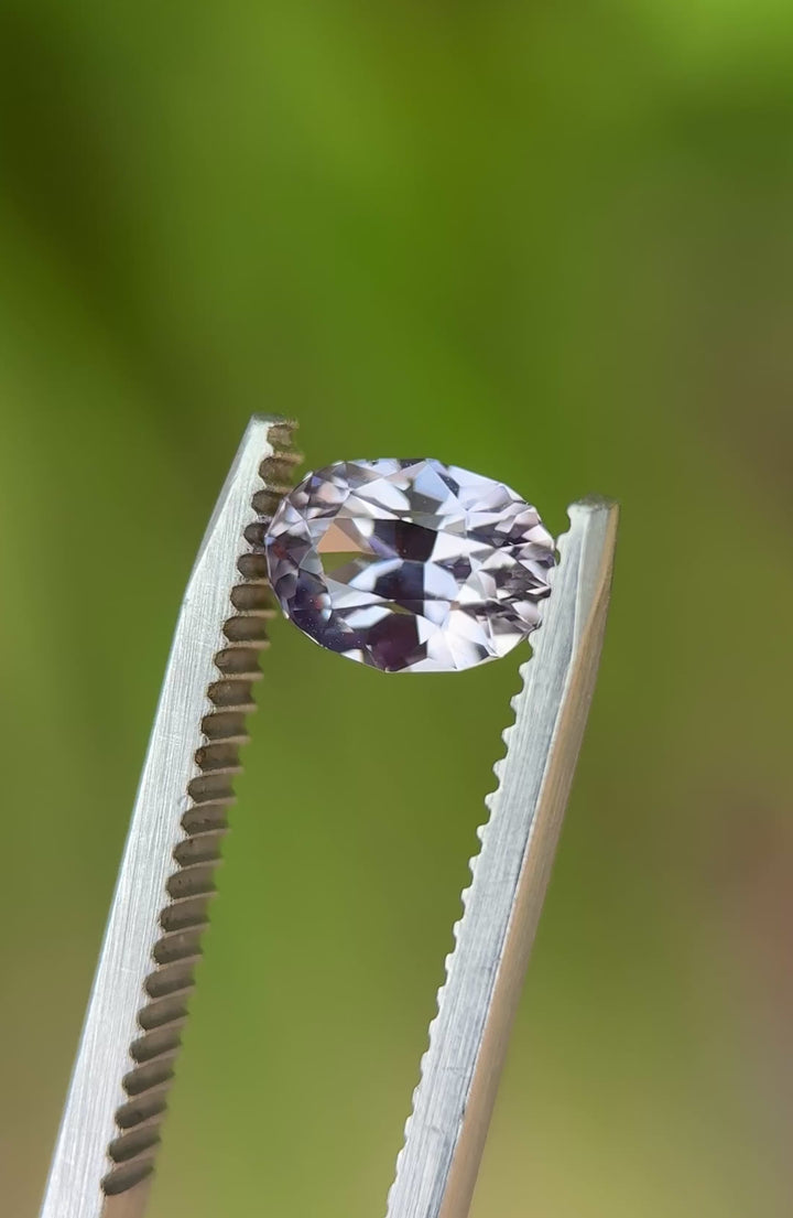 1.61CT Sapphire: Color Change Silvery Lavender Peach to Mauve Purple Precision Custom Oval Brilliant Cut