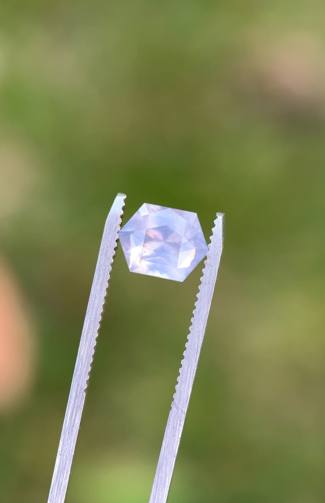 2.90CT Sapphire: Lavender Lilac Precision Custom Hexagon Mixed Cut