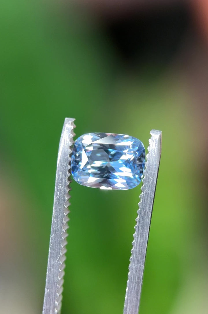 2.04CT Sapphire: Steely Cornflower Periwinkle Blue Precision Elongated Cushion Cut