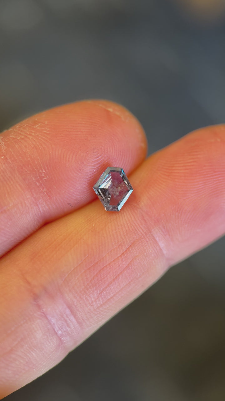 1.20CT Sapphire: Bluish Purple Geometric Hexagon Step cut