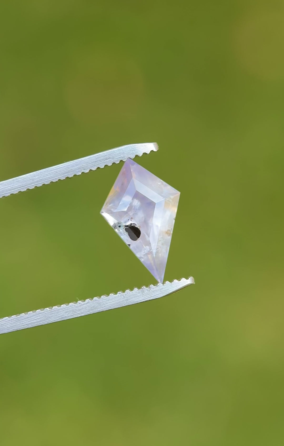 3.33CT Sapphire: Steely Light Lavender Purple Precision Custom Kite Cut