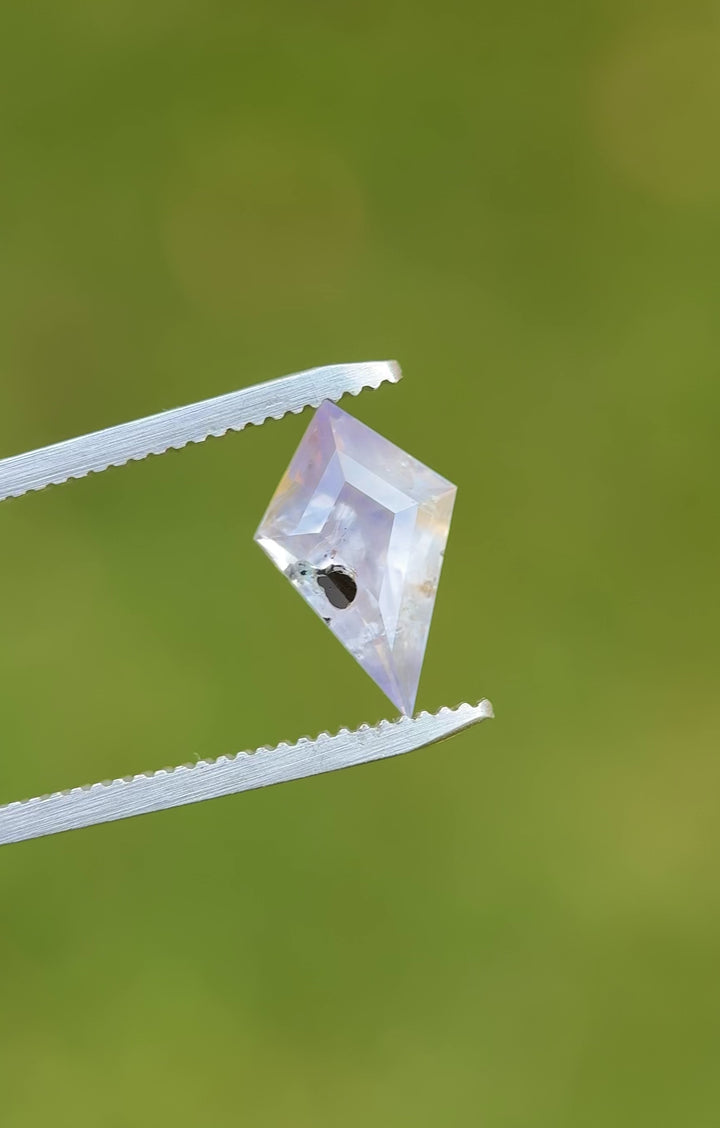 3.33CT Sapphire: Steely Light Lavender Purple Precision Custom Kite Cut