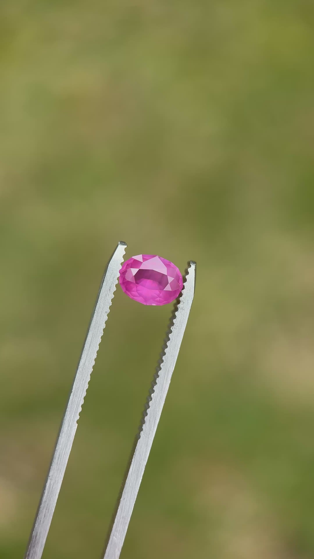 1.08CT Sapphire: Hot Pink Opalescent Precision Oval Mixed Cut