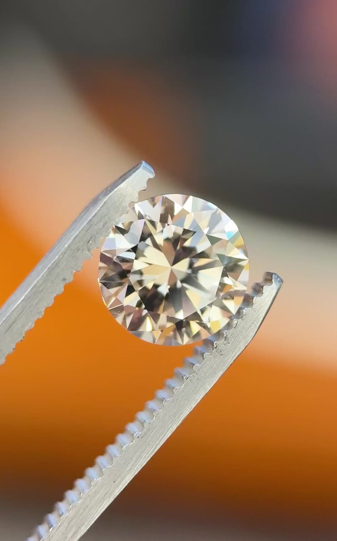 2.40CT Diamond: VVS1 Champagne C3 Hearts & Arrows Round Brilliant Cut