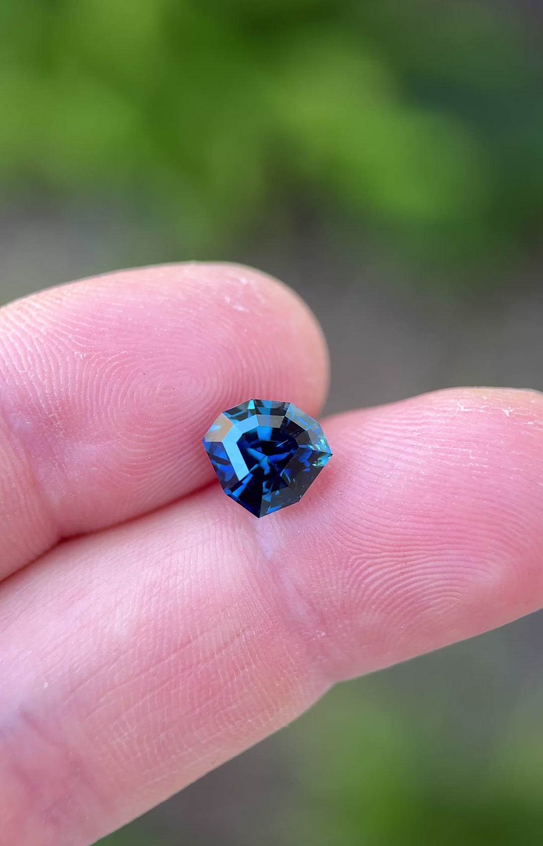 3.56CT Sapphire: Vivid Royal Teal Blue Precision Custom Shield Mix Cut