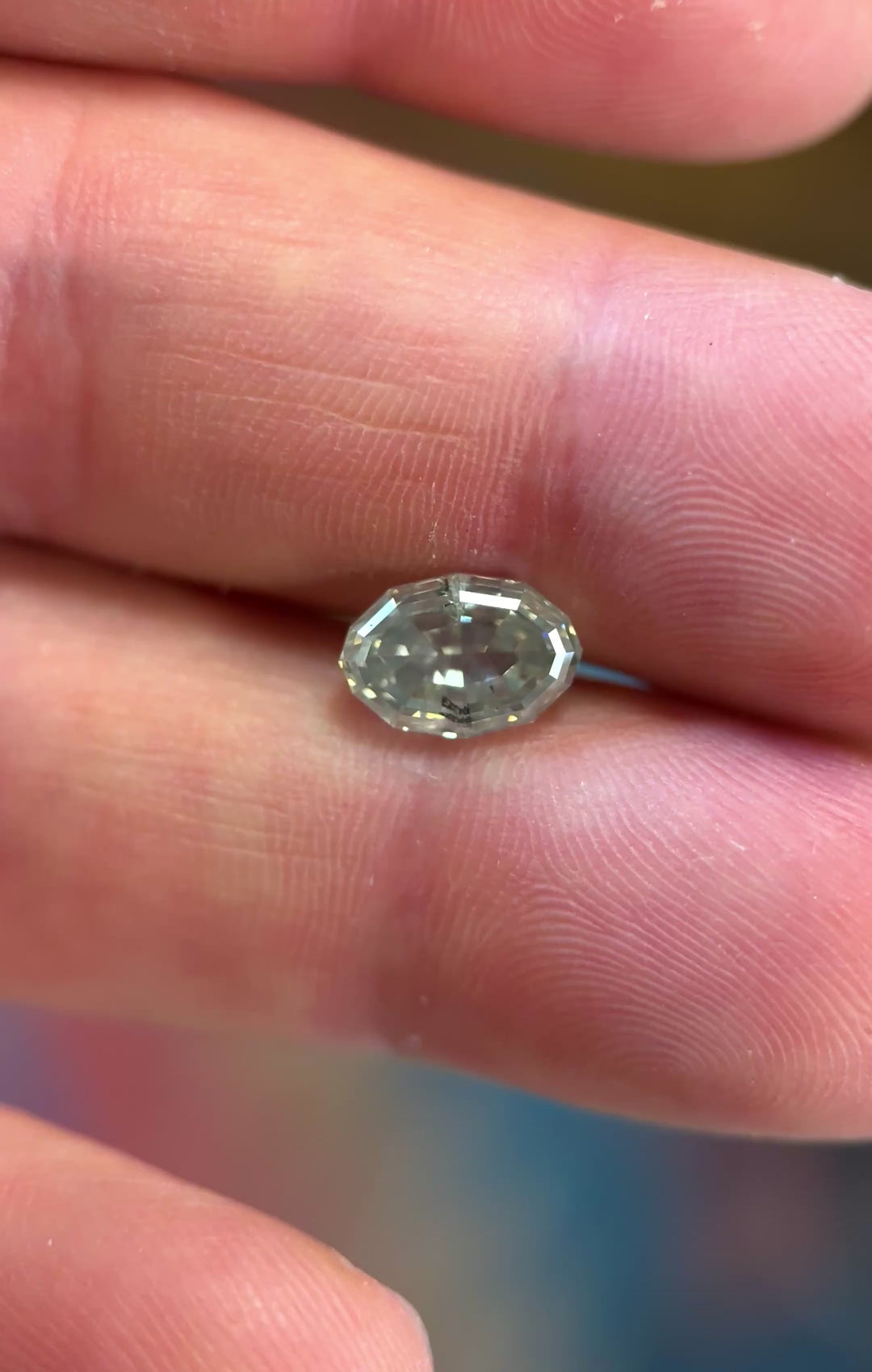 2.53CT Diamond: Fancy Gray Antique Style Step Cut Moval