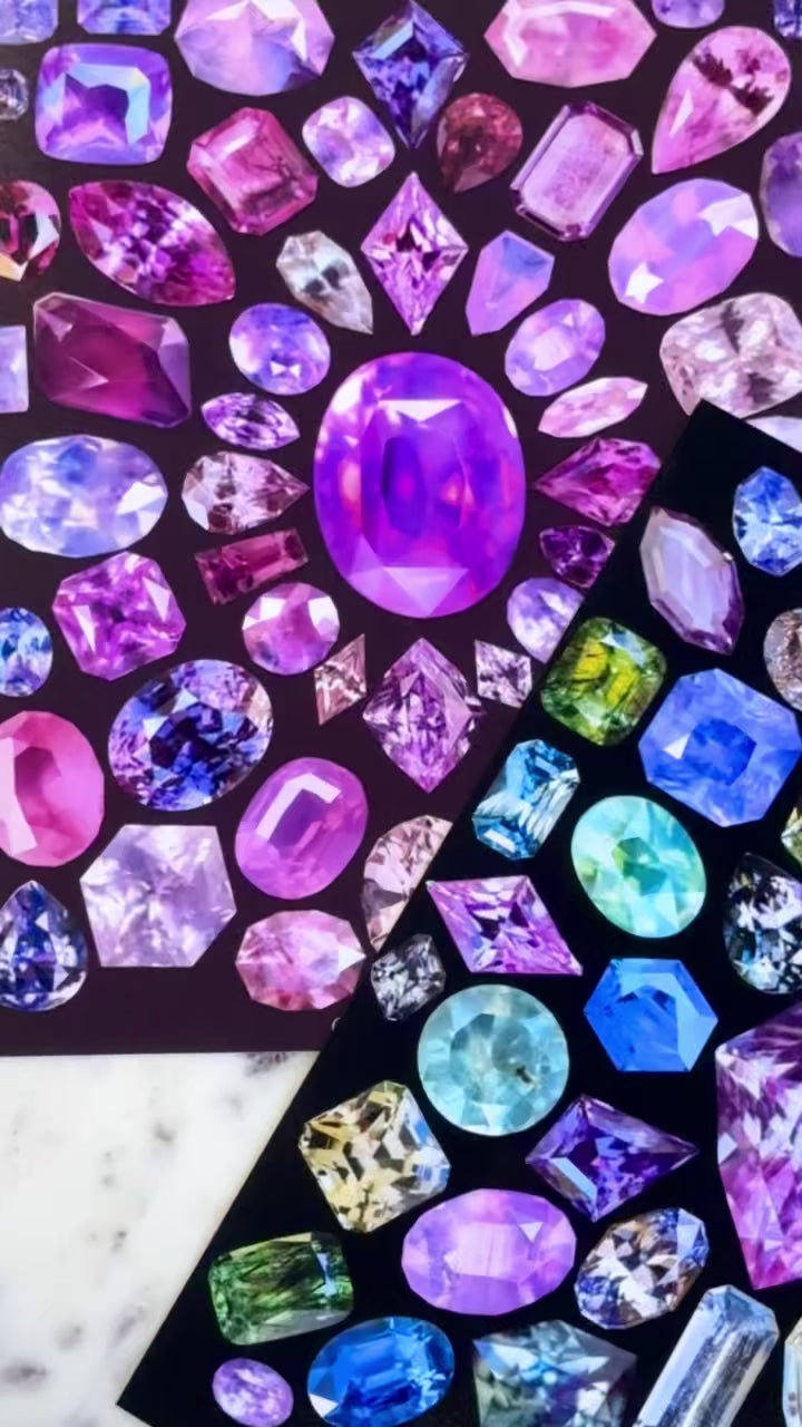 8x10 Gemstone Kaleidoscope Art Print: Moderne