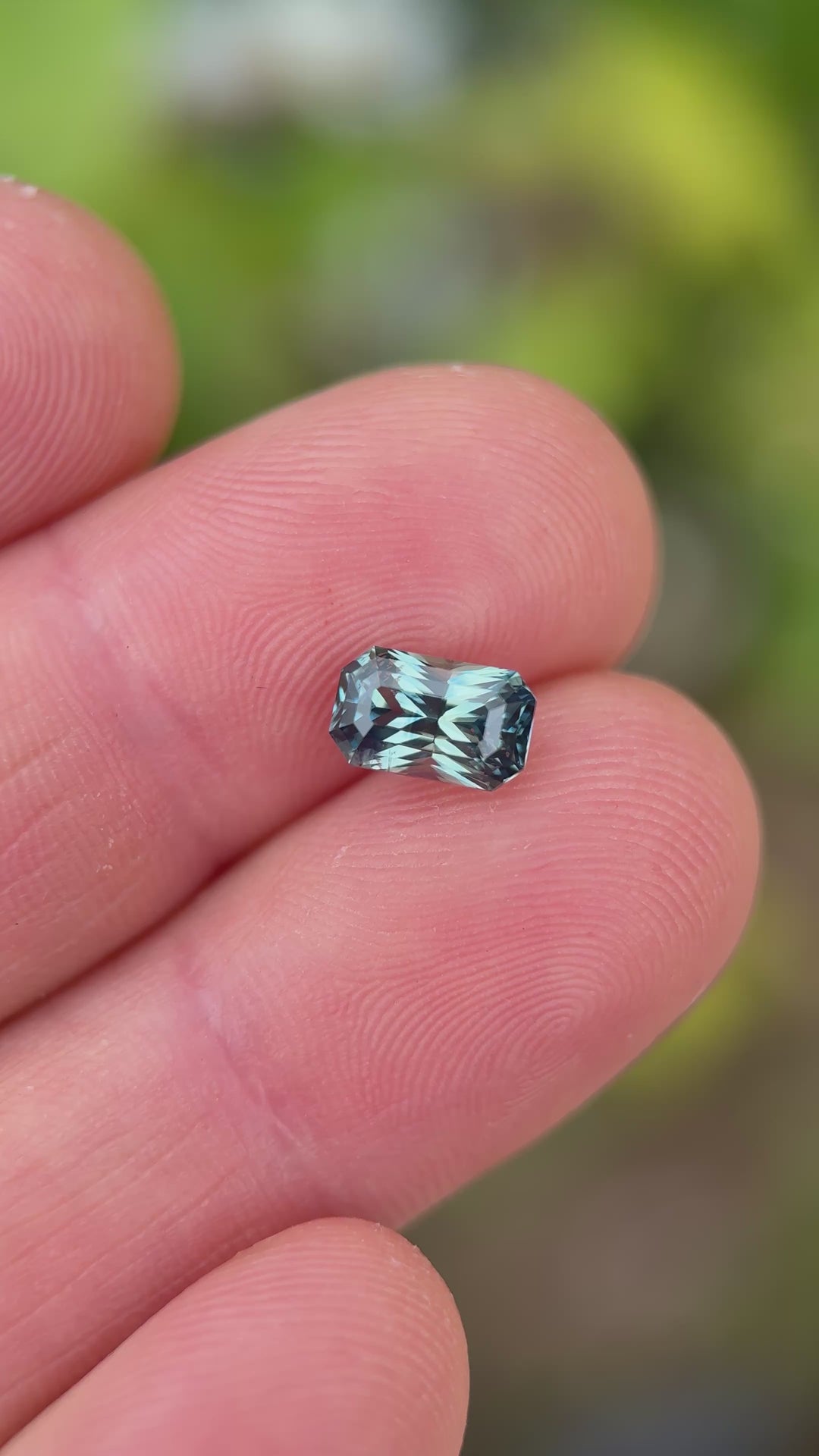 2.28CT Sapphire: Teal Blue Green Precision Elongated Radiant Cut
