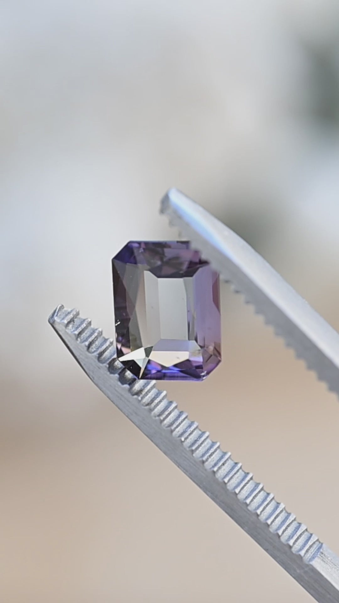 Watch this natural 1.19 carat Merelani Hills tanzanite rotate in natural light, revealing its elegant portrait cut and shifting green, violet, and soft blue pleochroic colors.