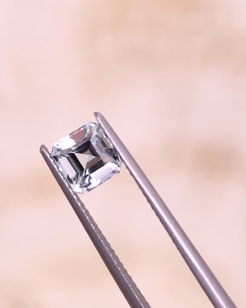 1.07CT Aquamarine: Blue Asscher Cut