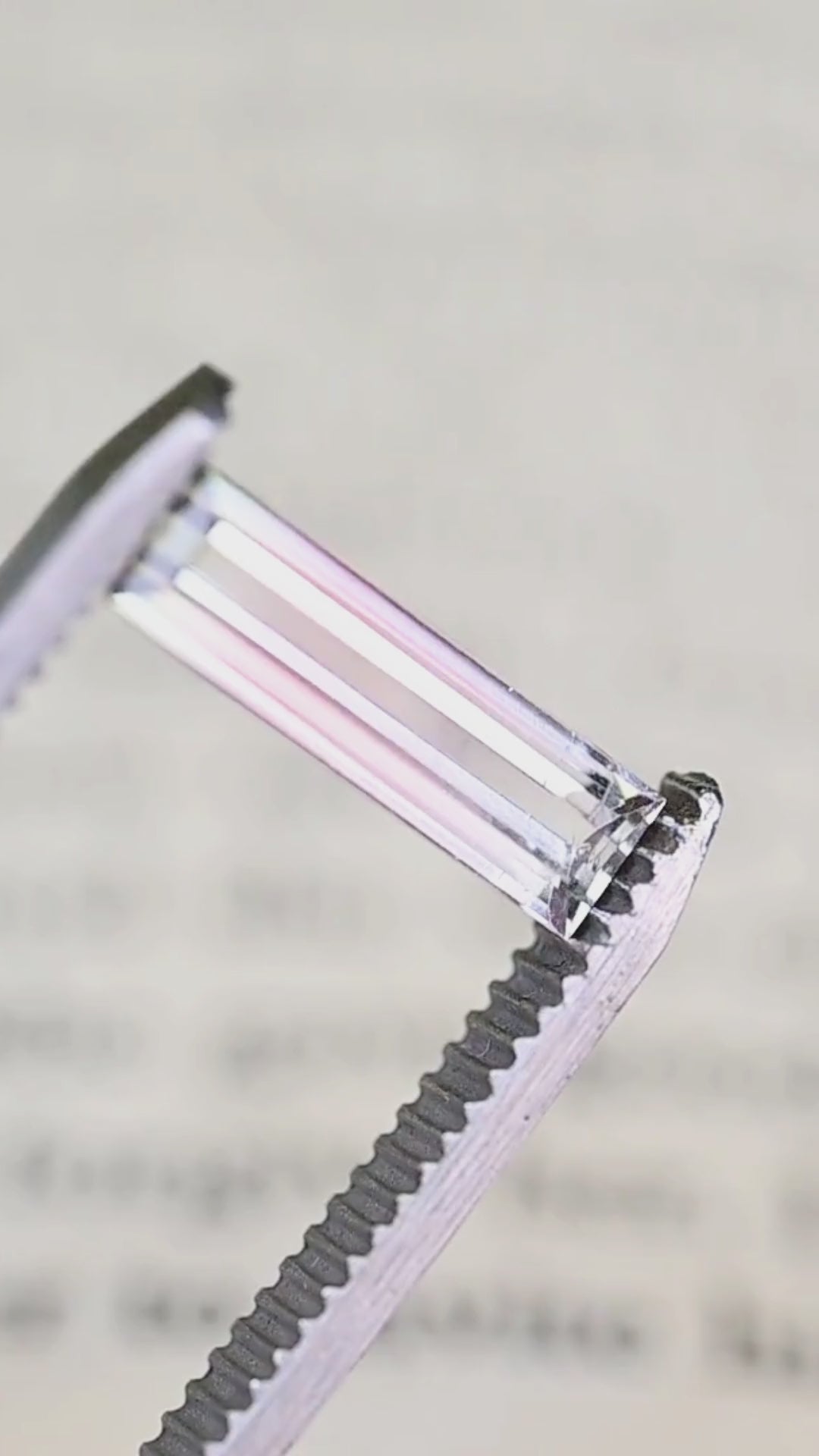 1.46CT Tourmaline: Bi Color Watermelon Pastel Green Pink Precision Elongated Emerald Cut