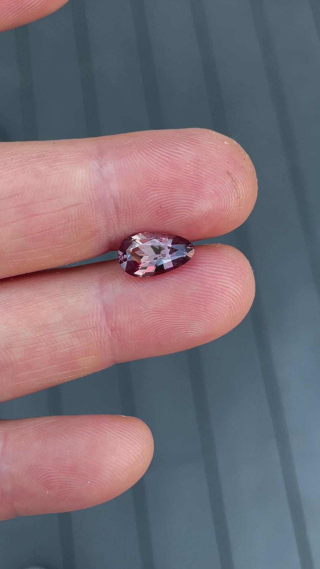 3.09CT Sapphire: Mauve Purple Pink Color Shift Poval Pear Mixed Brilliant Cut