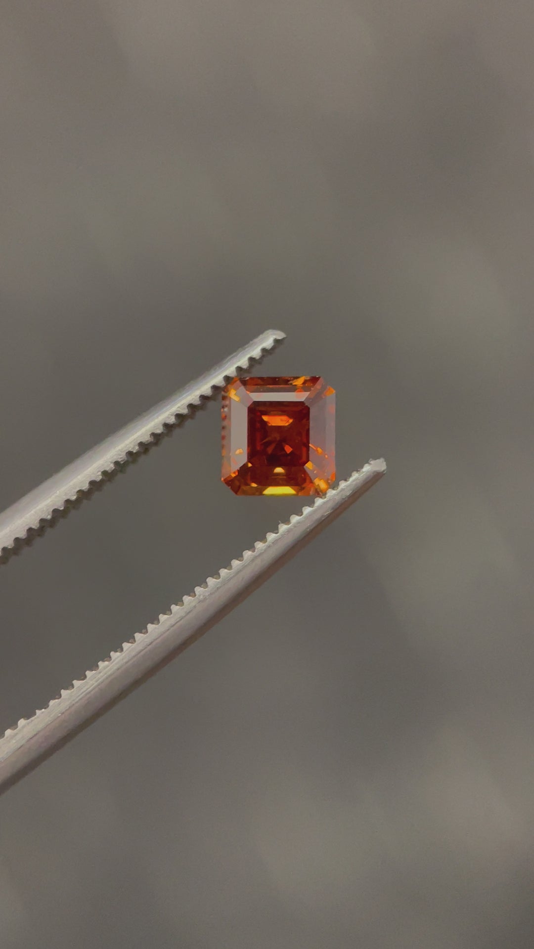 1.01 Carat Cognac Red Diamond in Motion - Octagonal Step Cut
