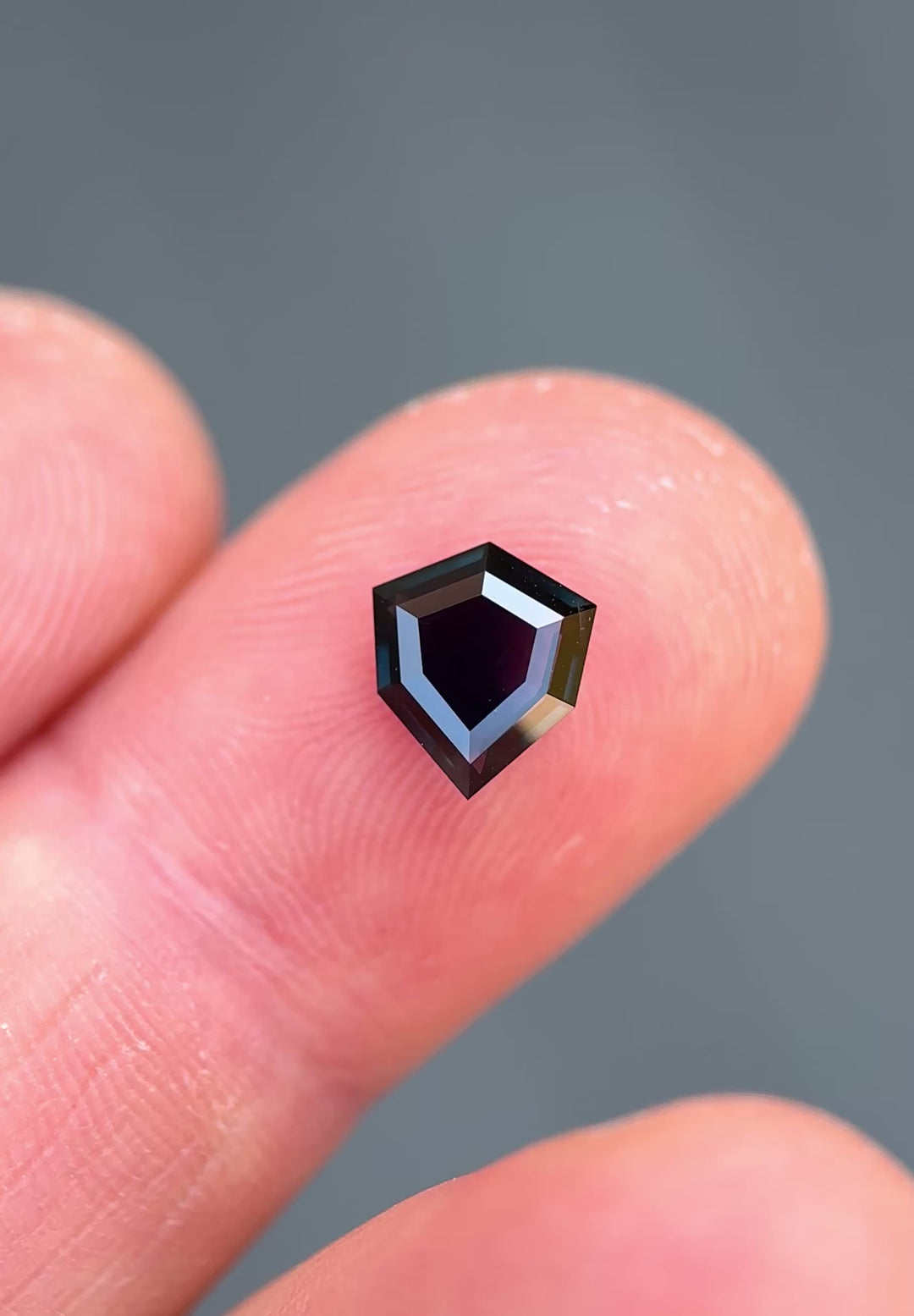 1.37CT Sapphire: Deep Blue Shield Portrait