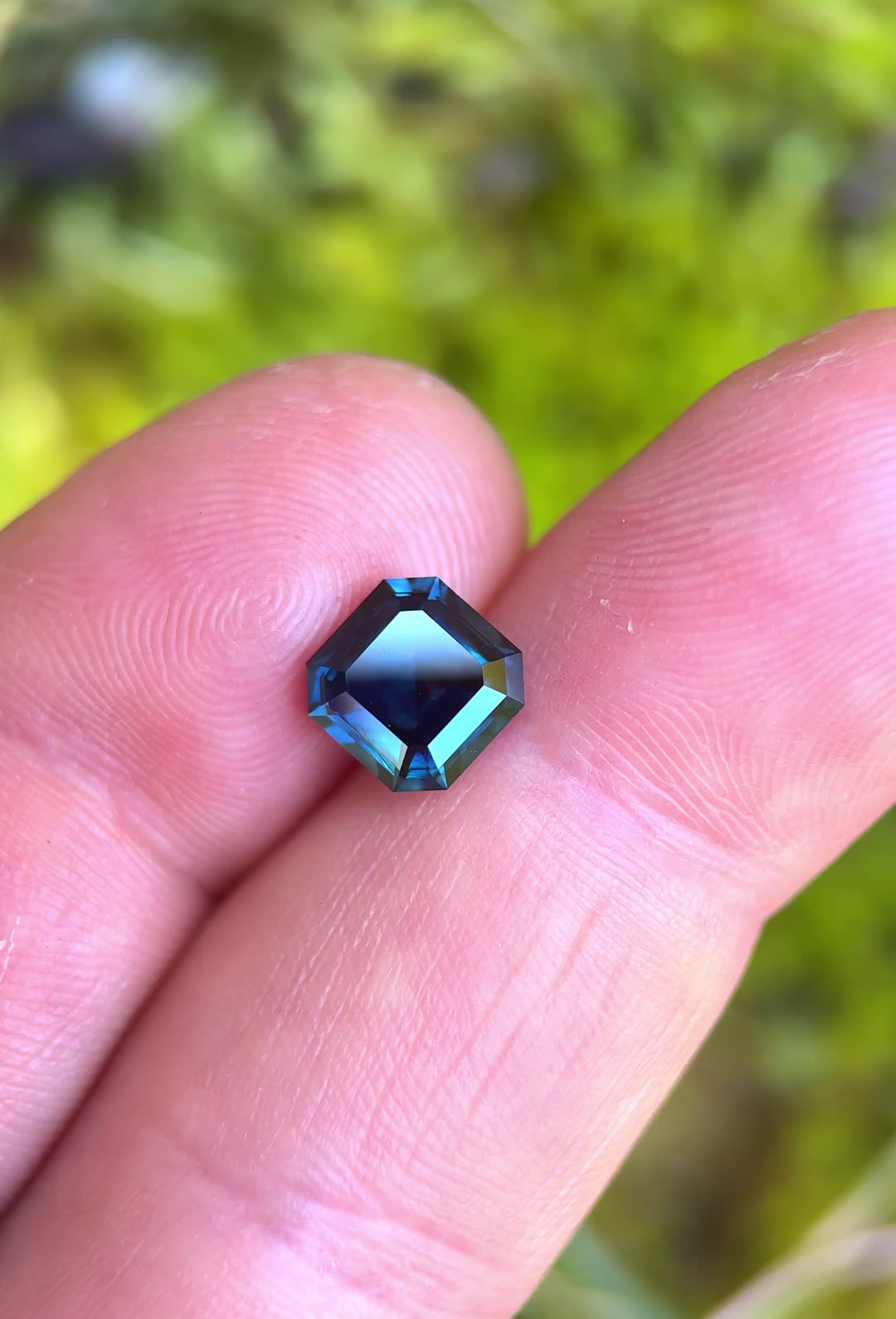 2.54CT Sapphire: Deep Oceanic Vivid Teal Blue Asscher Cut