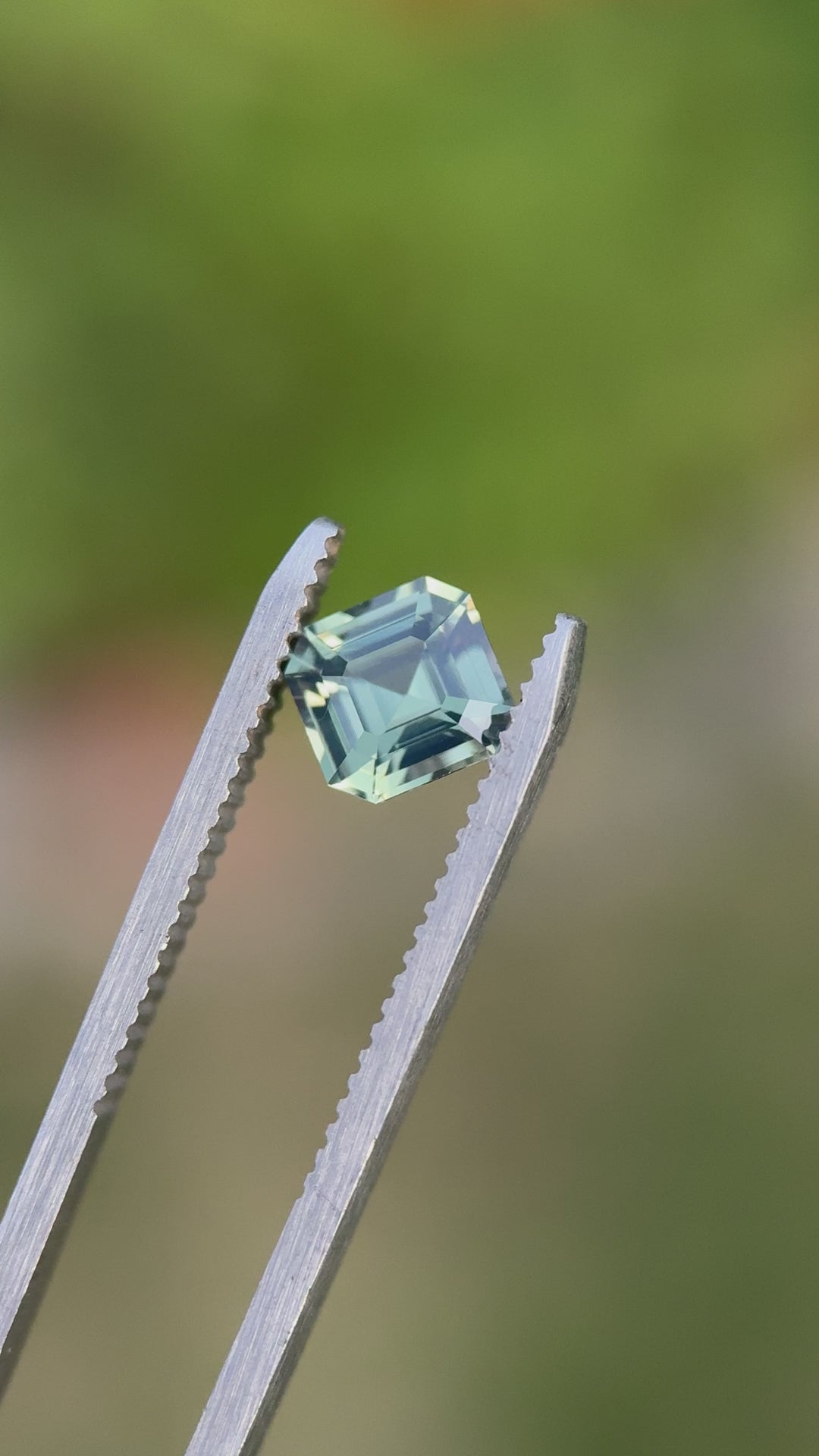 1.58CT Sapphire: Teal Blue Green Precision Asscher Cut
