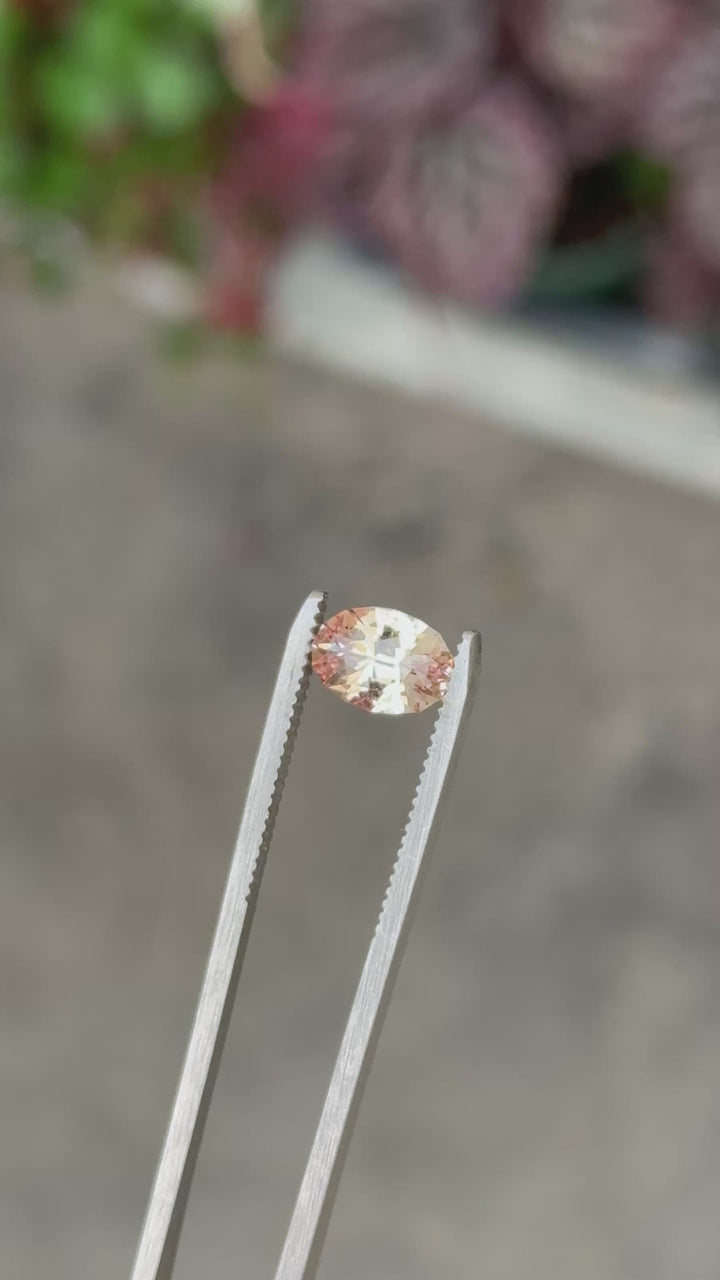 2.43CT Sapphire: Rosy Champagne Precision Custom Oval Brilliant Cut