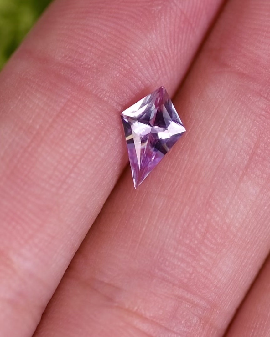 0.97CT Sapphire: Lilac Purple Custom Kite Cut
