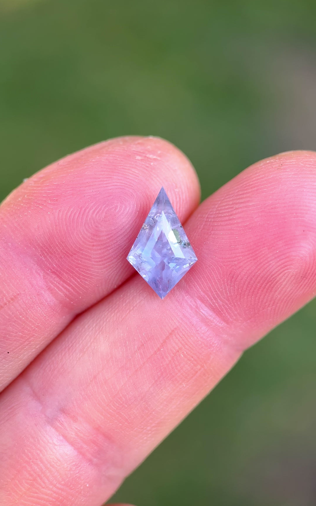 3.33CT Sapphire: Steely Light Lavender Purple Precision Custom Kite Cut