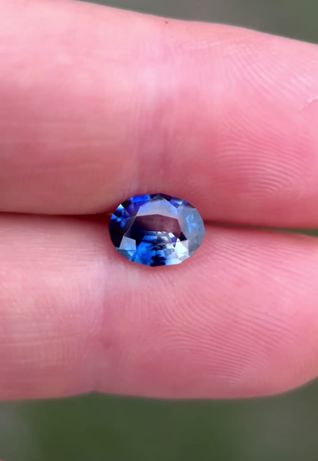 1.65CT Sapphire: Denim Blue Colorless Parti Precision Oval Mix Cut