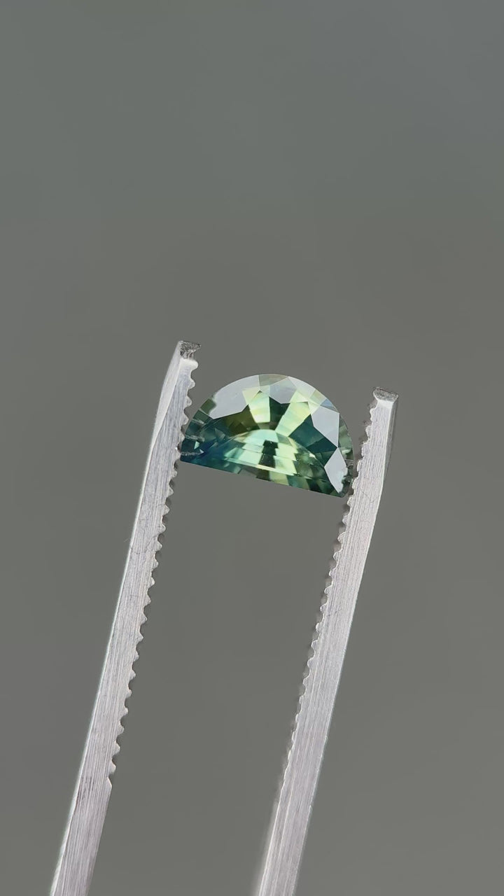 1.00CT Sapphire: Green Custom Half Moon