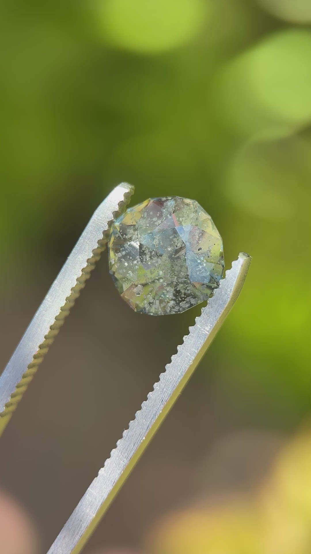 4.63CT Spinel: Salt And Pepper Seafoam Sky Blue Precision Custom Cushion Brilliant Cut