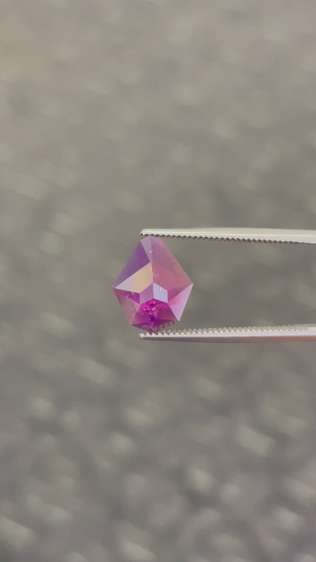 2.38CT Sapphire: Mulberry Purple Custom Shield Rose Cut