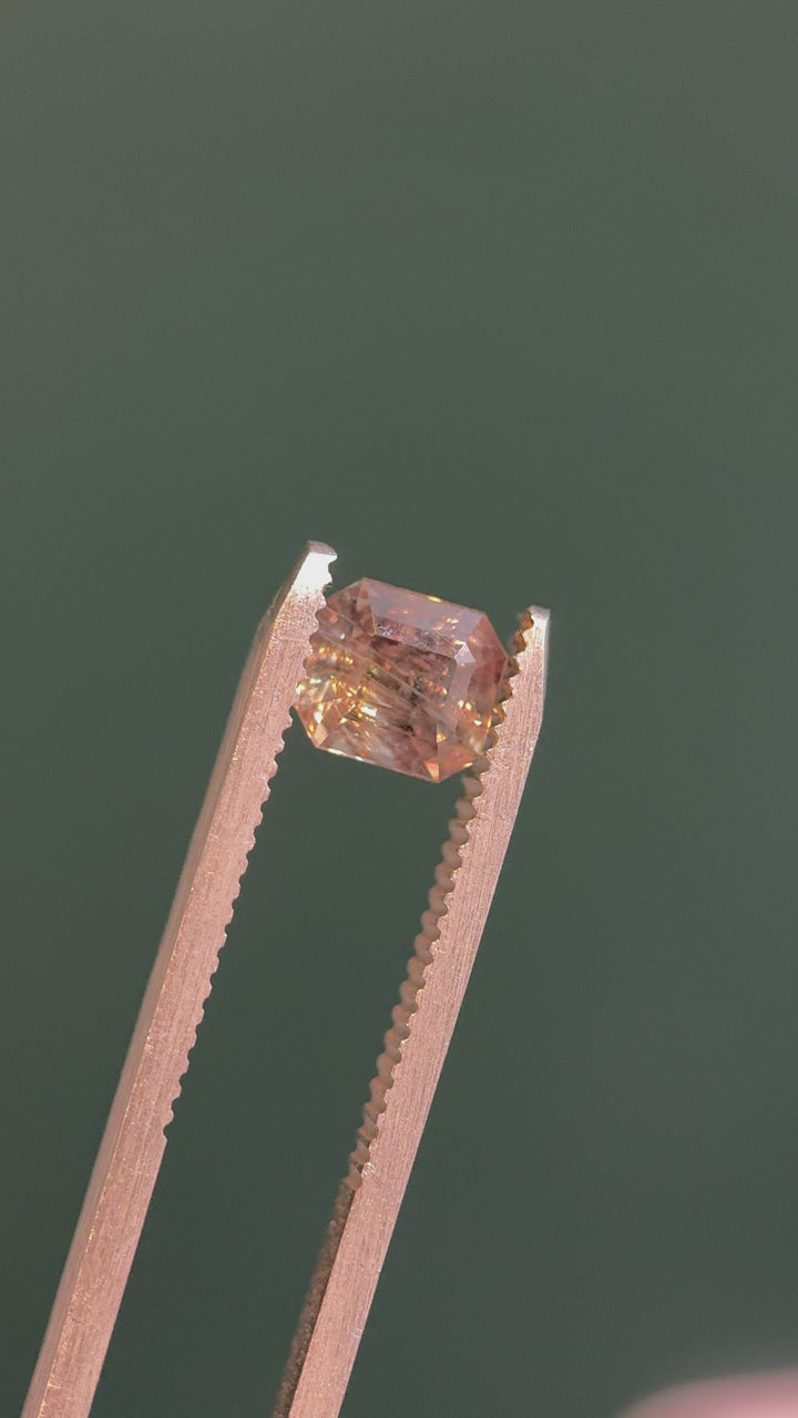 1.67CT Sapphire: Earthy Green to Grayish Red Color Change Custom Squared Emerald Cut