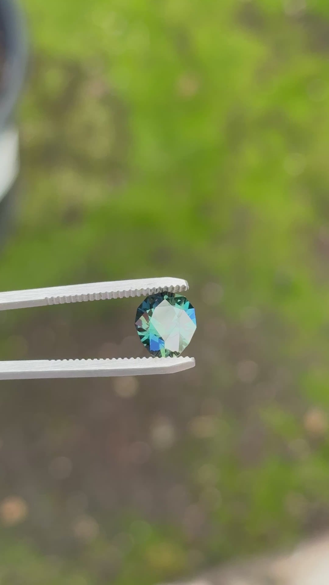 4.15CT Sapphire: Deep Teal Blue Green Precision Custom Geo Pear Mixed Cut