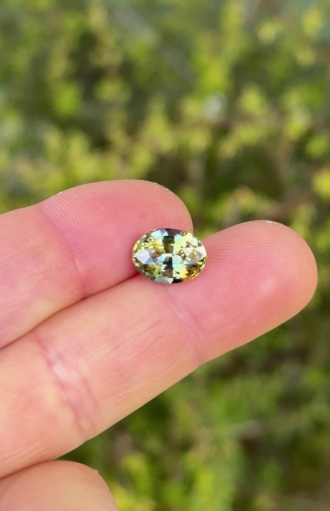 5.06CT Sapphire: Yellow Blue Parti Precision Custom Oval Mix Cut