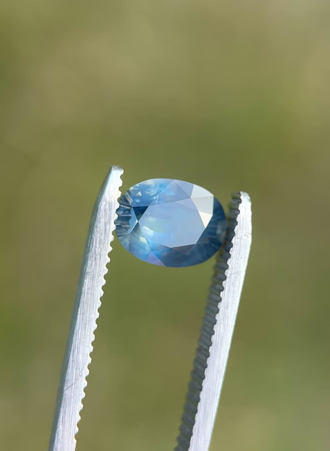 1.81CT Sapphire: Deep Oceanic Greyish Blue Oval Mix Cut