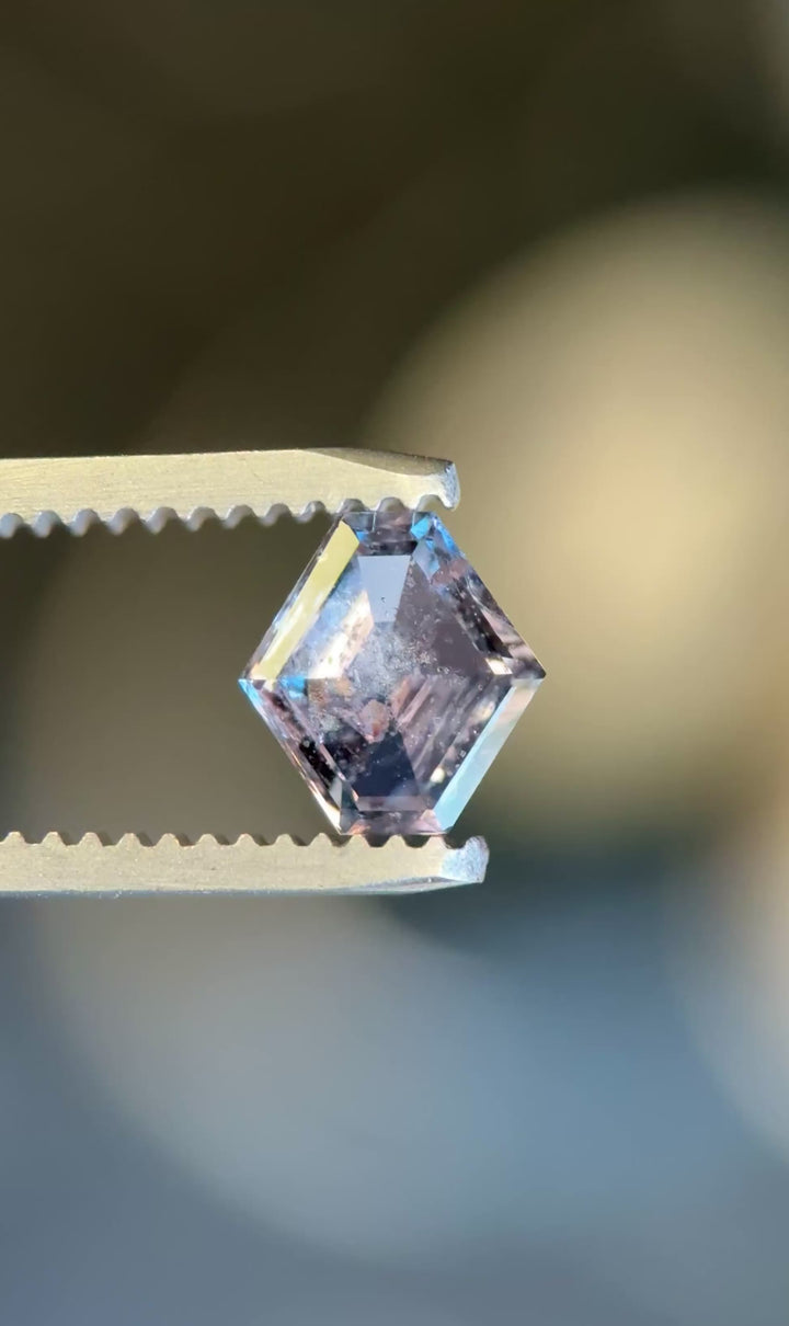 1.20CT Sapphire: Bluish Purple Geometric Hexagon Step cut