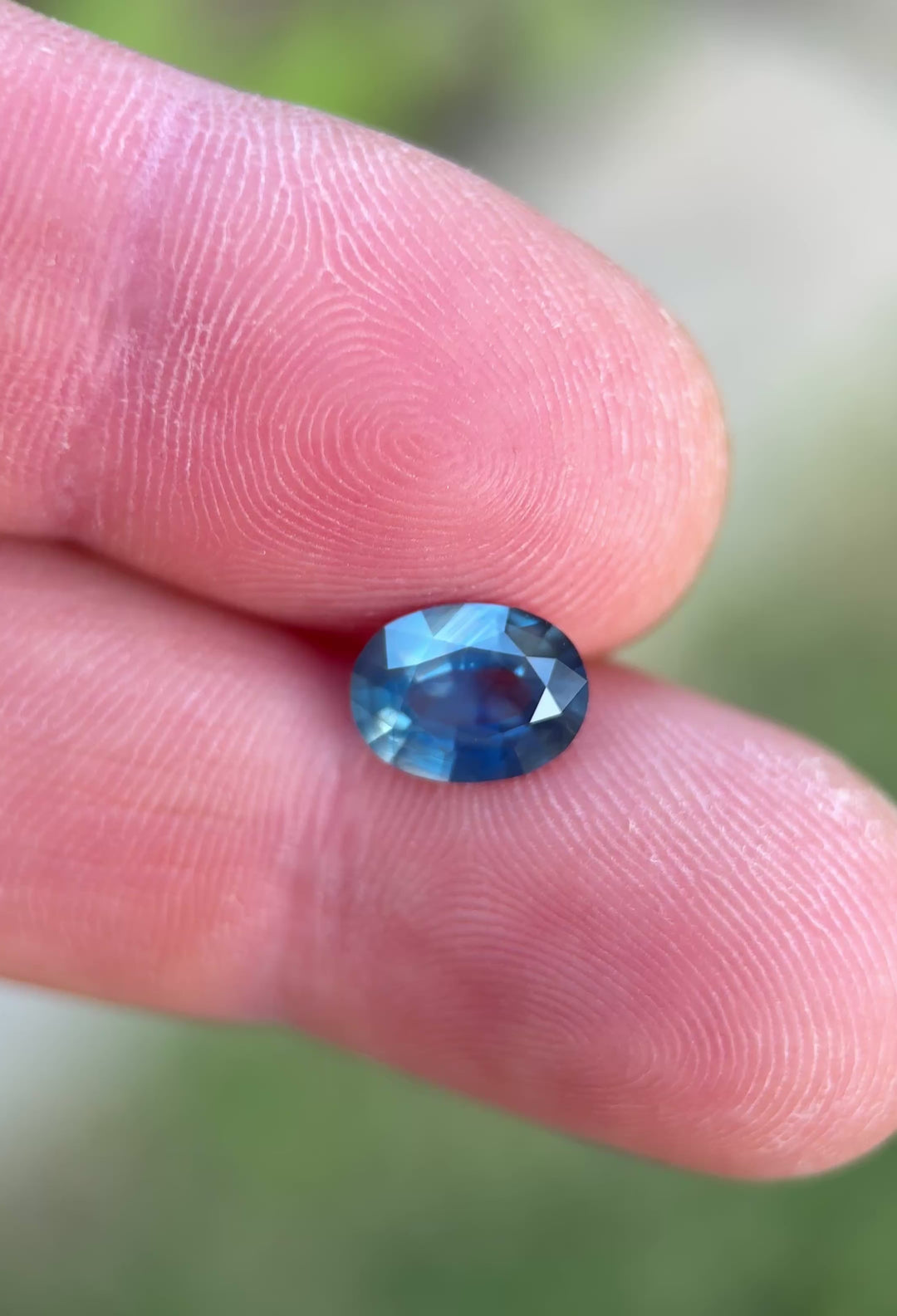 1.81CT Sapphire: Deep Oceanic Greyish Blue Oval Mix Cut