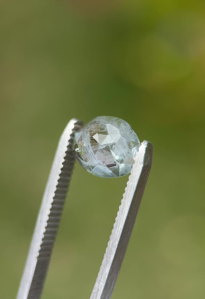 3.10CT Sapphire: Steel Blue Grey to Violet Organic Rose Cut