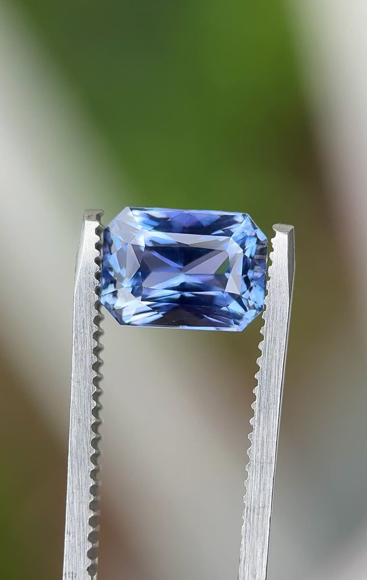3.16CT Sapphire: Cornflower Blue Precision Custom Radiant Cut