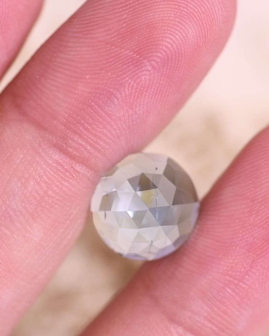 3.67CT Aquamarine: Double Blue Modified Round Rose Cut